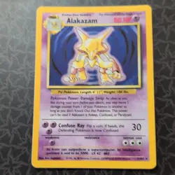 Wizards of the Coast Alakazam 1/102 Base Set Holo Rare Pokemon TCG 1999 - Image 1
