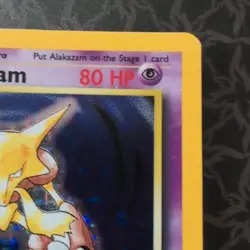 Wizards of the Coast Alakazam 1/102 Base Set Holo Rare Pokemon TCG 1999 - Image 4