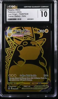 ⚡⚡ CGC 10 ENGLISH Pikachu Vmax TG29/TG30 Pokemon Lost Origin 2022 - Image 1