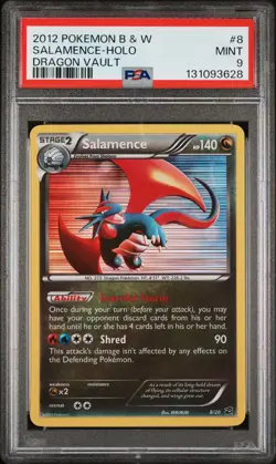 2012 POKEMON B&W DRAGON VAULT #8 SALAMENCE-HOLO PSA 9 - Image 1