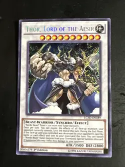 LC5D-EN189 Thor, Lord of the Aesir Secret Rare 1st Edition Yugioh NM - Image 1