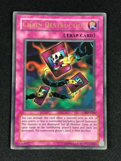YUGIOH CHAIN DESTRUCTION PSV-006 ULTRA PLAY/ EDGE-WEAR - Image 1