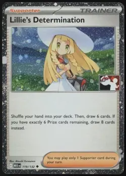 Lillie's Determination Holo Uncommon Prize Pack Series Cards 119/132 NM - Image 1