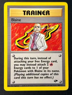 Blaine 100/132 Gym Challenge - Rare - Pokemon Card LP - Image 1