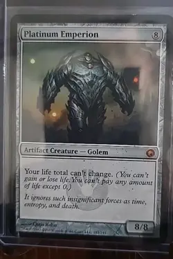 Platinum Emperion Scars of Mirrodin MTG Regular Moderately Played - Image 3