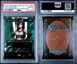 2025 MTG FINAL FANTASY CHARACTER BORDERLESS-SURGE FOIL TIFA LOCKHART PSA 10 - Image 3