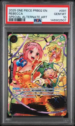 PSA 10 2025 ONE PIECE PRB02 ONE PIECE THE BEST VOL.2 091 REBECCA SPC ALT ART - Image 1