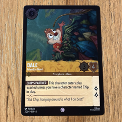 Dale Friend In Need 7/204 Cold Foil Disney Lorcana Azurite Sea - Image 1