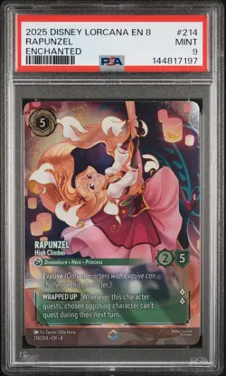 Disney Lorcana - Rapunzel - High Climber - Enchanted - PSA 9 - Image 1