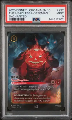 Disney Lorcana - The Headless Horseman - Enchanted - PSA 9 - Image 1