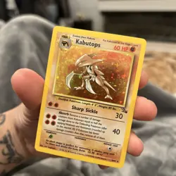 Kabutops Pokemon Card TCG 9/62 Fossil Set Unlimited Holo - Image 1