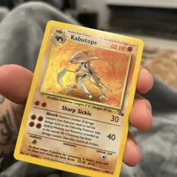 Kabutops Pokemon Card TCG 9/62 Fossil Set Unlimited Holo - Image 3