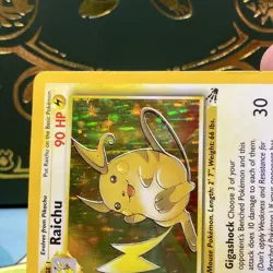 Pokemon TCG Raichu Fossil Holo Rare Card 14/62 Unlimited MP - Image 3