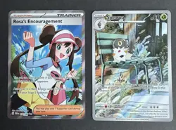 Pokemon TCG Cards Lot Of 2 - Rosa’s Encouragement & Spewpa Perfect Order SIR - Image 1