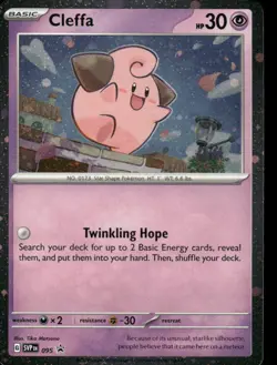 Pokemon Cards Cleffa 095 Scarlet & Violet Promo Holo Promo NM *2 - Image 1