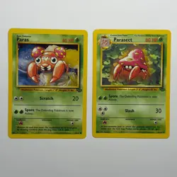 Pokemon TCG Paras Parasect 2-Card Evolution Lot WOTC Vintage 1999 - Image 1