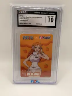 2025 ONE PIECE X BASKIN ROBBINS ONE PIECE CAMPAIGN COLLECTION CARDS NAMI CGC 10 - Image 1