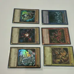 6 Card Lot Yu-Gi-Oh Dark Magician Blue-Eyes Red-Eyes Slifer LC01 Holo Set - Image 1