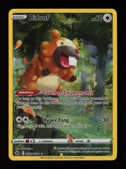 Bidoof GG29/GG70 Crown Zenith: Galarian Gallery Pokemon Card - Image 1