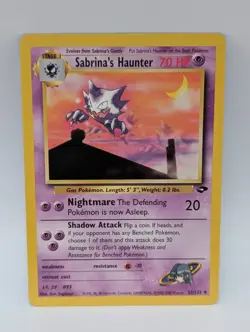 Pokemon Card Gym Challenge Sabrina's Haunter 55/132 WOTC Rare LP - Image 1