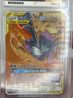 Pokemon TCG Hidden Fates Moltres, Zapdos, Articuno GX 44/68 Ace 10 TCG Card - Image 3