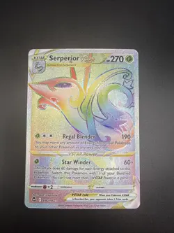 Pokemon TCG Serperior VSTAR Silver Tempest Card 196/195 - Image 1