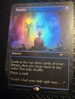 MTG Ponder (2292) (Rainbow Foil) Secret Lair Drop Foil - Image 1