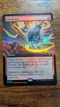 Flashback (Extended Art) (FOIL) Secrets of Strixhaven SOS NM MTG Magic R 0333 - Image 1