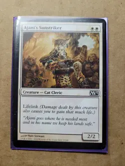 4 x Magic the Gathering 2013 Ajani's Sunstriker LP Playset MTG 2/249 White Cat - Image 1