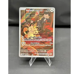 Pokemon tcg Destined Rivals Team Rocket's Meowth 203/182 illustration rare Eng - Image 1
