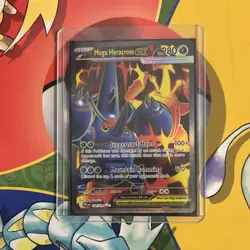 Pokemon TCG Giovanni, Mega Heracross EX, Team Rocket Nidoking EX Lot - 3 Cards - Image 3