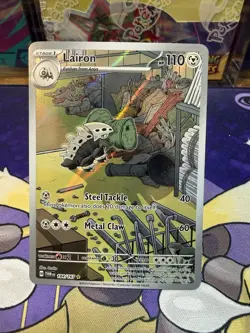 Pokemon TCG Lairon Holo Twilight Masquerade Illustration Card 184/167 - Image 1