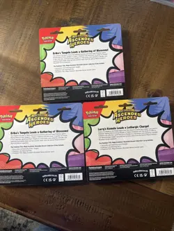 New TCG Pokemon Ascended Heroes 3-Pack Blister Bundle (1) Larry (2)Erika 🔥 - Image 4