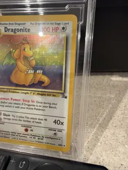 1999 POKEMON FOSSIL #4 DRAGONITE-HOLO - Image 3
