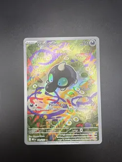 Pokemon Shroodle Me01 Full Art Illustration Rare 149/132 60HP Poison Jab Card - Image 1