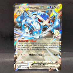 2025 POKEMON DESTINED RIVALS STEVEN'S METAGROSS EX 145/182 DOUBLE RARE - Image 1