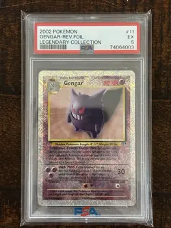 Gengar Reverse Holo 11/110 Legendary Collection Pokemon PSA 5 - Image 1