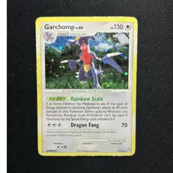 Pokemon Garchomp 9/123 Mysterious Treasures Holo Rare Stage 2 HP130 English 2007 - Image 1