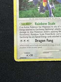 Pokemon Garchomp 9/123 Mysterious Treasures Holo Rare Stage 2 HP130 English 2007 - Image 4