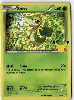 SNIVY 005/025 P MCDONALD'S 25TH ANNIVERSARY PROMOS POKEMON HOLO MP - Image 1