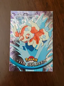 MP! HOLO FOIL 2000 Topps Pokemon TV Animation Edition Series 3 #118 Goldeen - Image 1