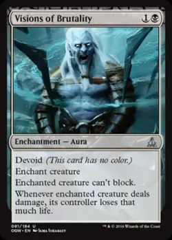 Visions of Brutality -Foil Light Play MTG Oath of the Gatewatch - Image 1