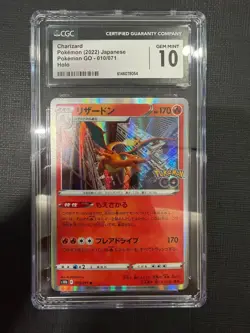 CGC 10 GEM MINT 2022 POKEMON GO JAPANESE 010 CHARIZARD-HOLO - Image 1