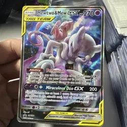Pokemon Mewtwo & Mew GX SM191 Tag Team Black Star Promo - Image 1