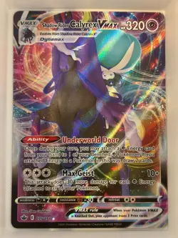 Shadow Rider Calyrex VMAX 075/198 Holo VMAX Rare Chilling Reign Pokemon NM - Image 1