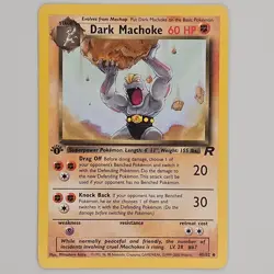 Pokemon Card - Dark Machoke Team Rocket 40/82 1st Edition Uncommon - Image 1
