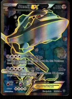 Pokemon Card Steelix EX (Full Art) Holo Ultra Rare Steam Siege #108 DMG/HP - Image 1