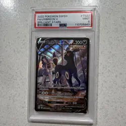 Pokemon Umbreon V TG22 Brilliant Stars Trainer Gallery Full Art PSA 9 Holo 2022 - Image 1