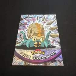 Omastar #139 - SILVER HOLO - BLUE LOGO - TV Series 3 - TOPPS POKEMON CARD - NM - Image 2