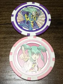 Yugioh Official Duel Links Poker Chip Coin Luna & Ancient Fairy Dragon A1 - Image 1